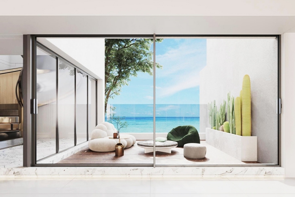 Panoramic sliding door